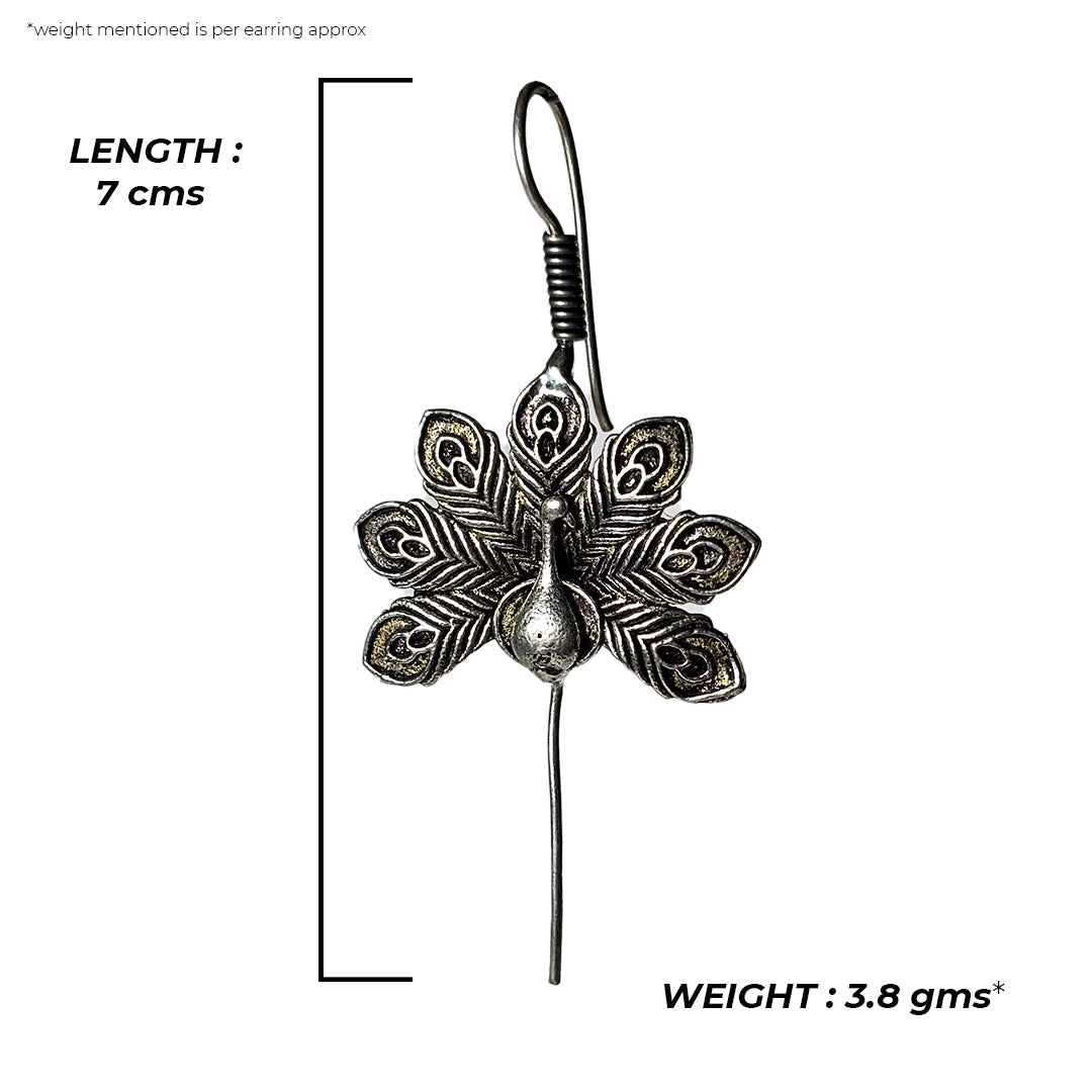 Saanjh Peacock Earcuff