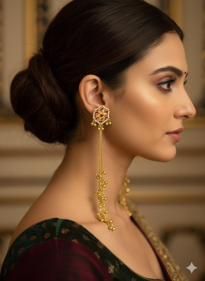 Noor Kashmiri Long Earrings