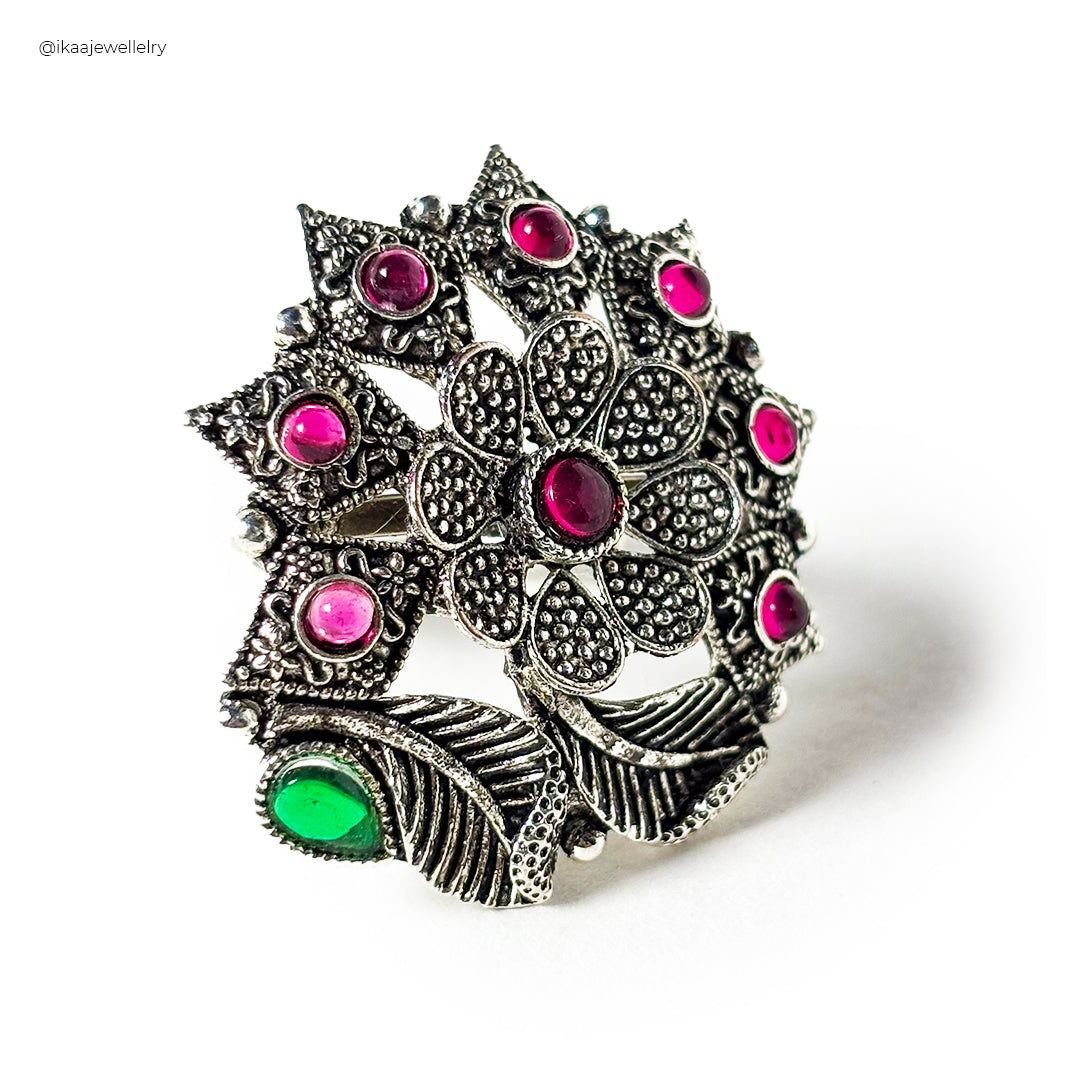 Tara Oxidised Ring