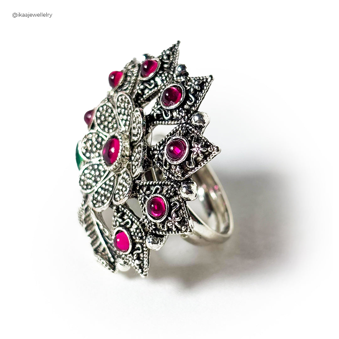 Tara Oxidised Ring