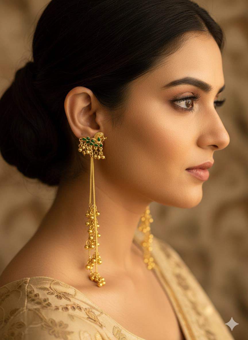 Morni Kashmiri Long Earrings