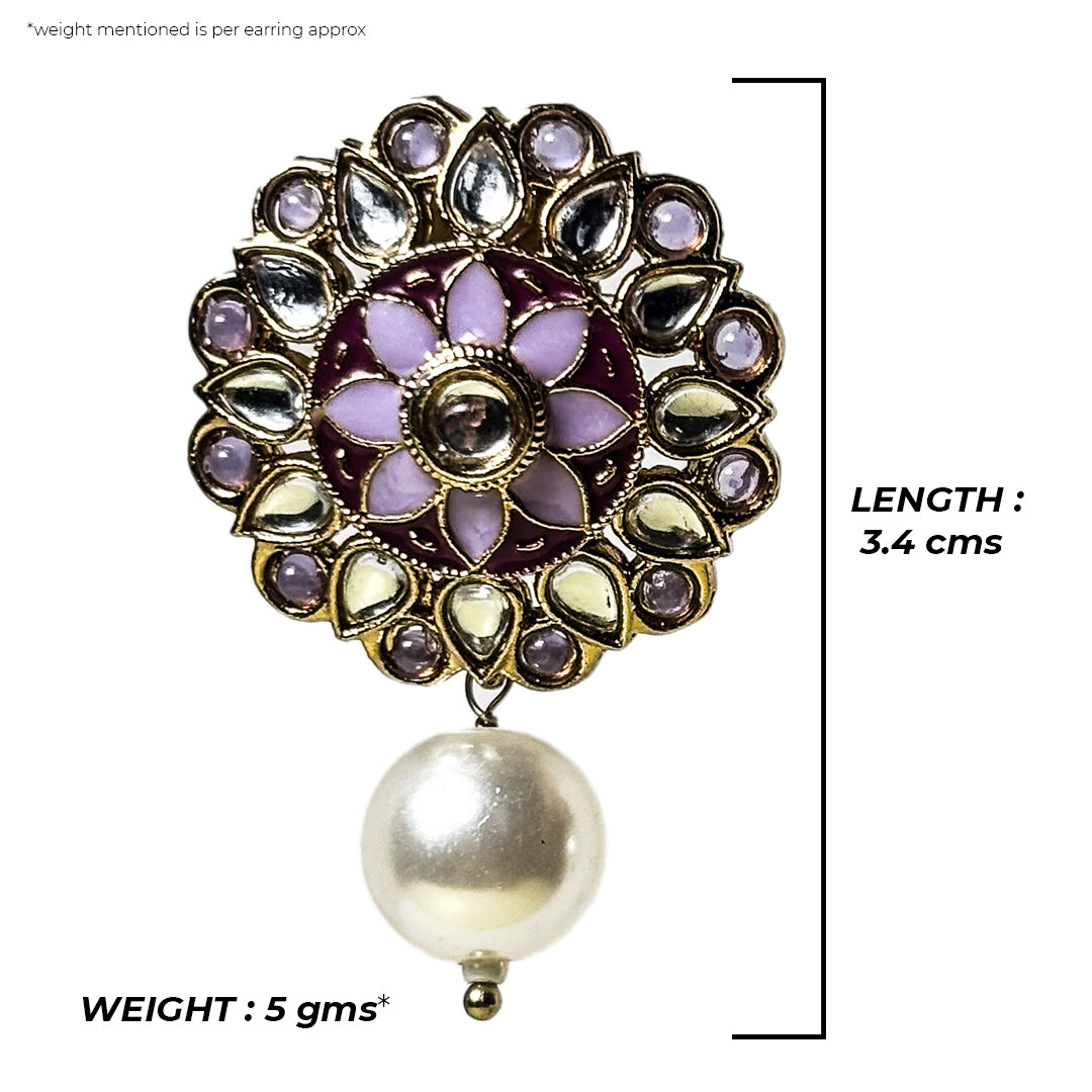 Elegant Juhi Pearl Drop Earrings with a single, lustrous pearl suspended from a delicate gold chain.