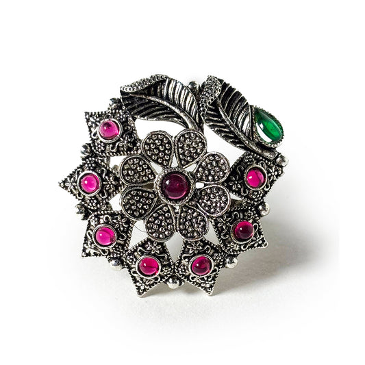 Tara Oxidised Ring