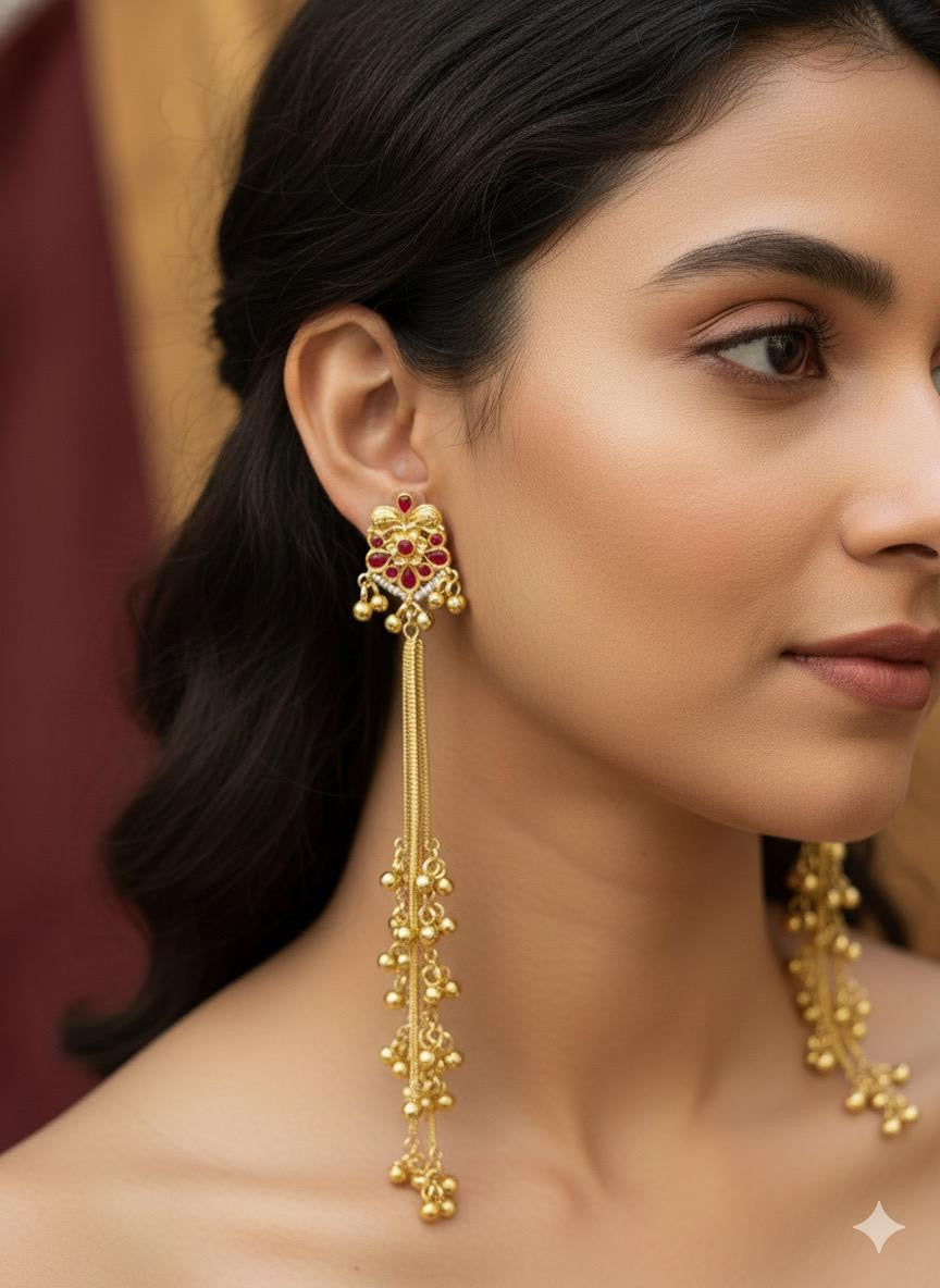 Roohmi Kashmiri Long Earrings