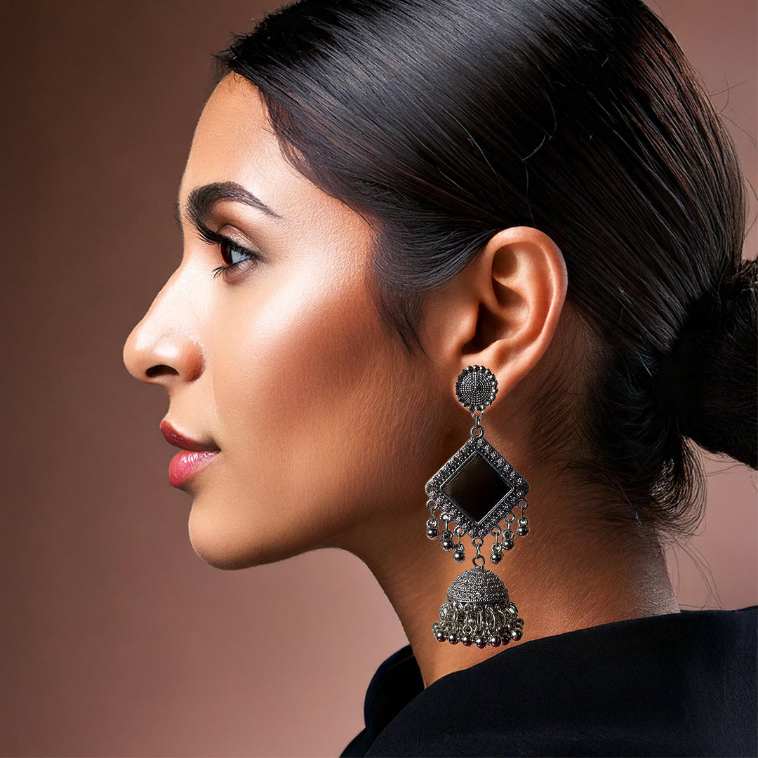 Meghana Earrings: Delicate gold hoops with intricate pearl and bead detailing, perfect for any occasion.