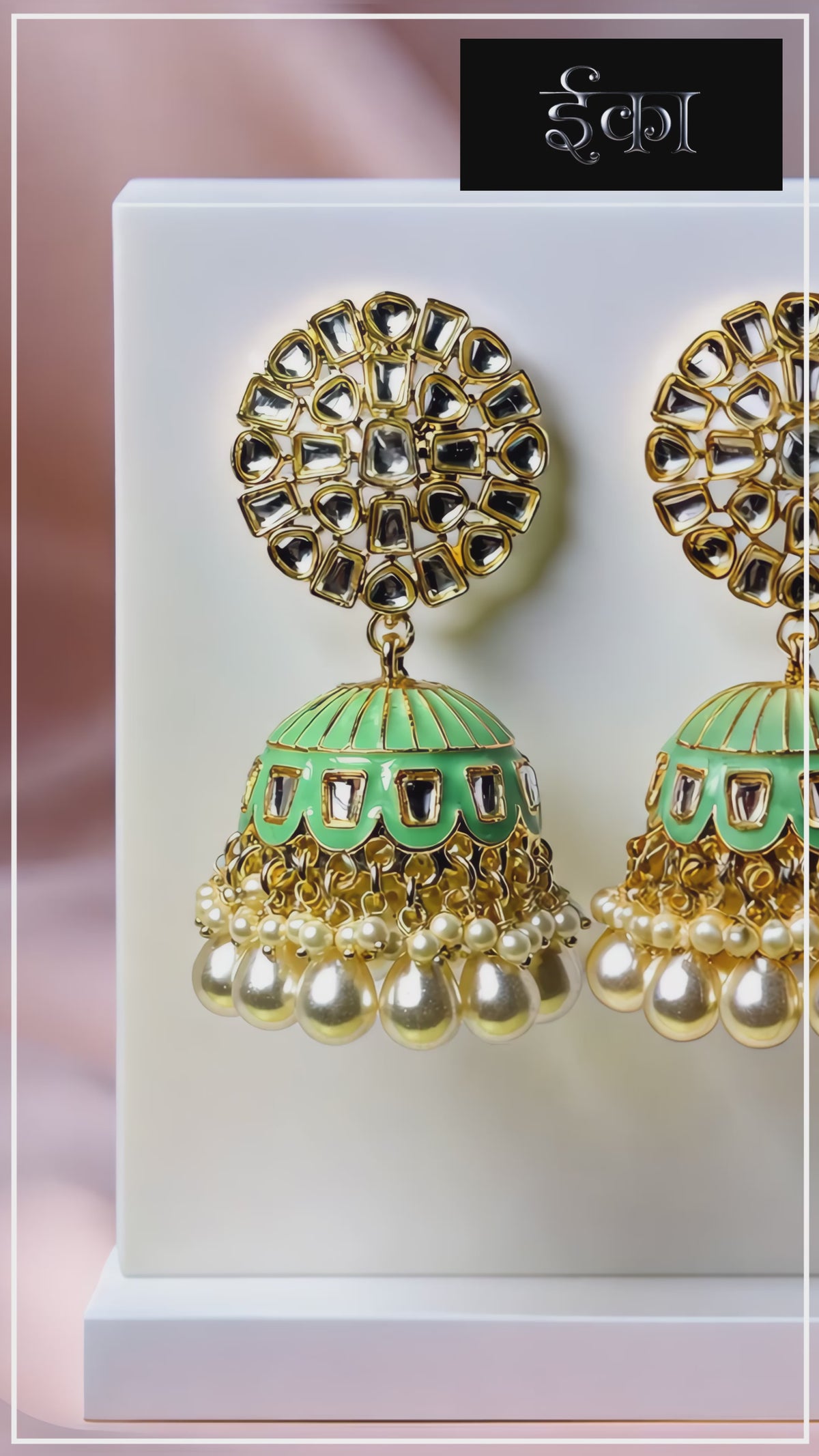 Ikaa Jewellery: Close-up of a delicate gold necklace with a small, sparkling pendant.